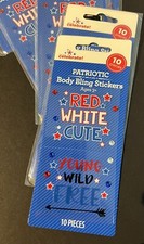 July 4 BODY BLING STICKERS 60 Pieces 4th of July Independence Day  Patriotic