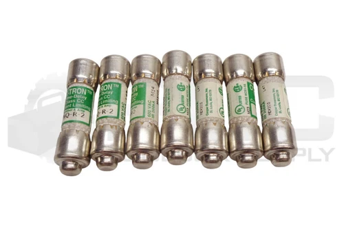 LOT OF 7 BUSSMANN FNQ-R-2 CC-TRON FUSES 2A 600VAC