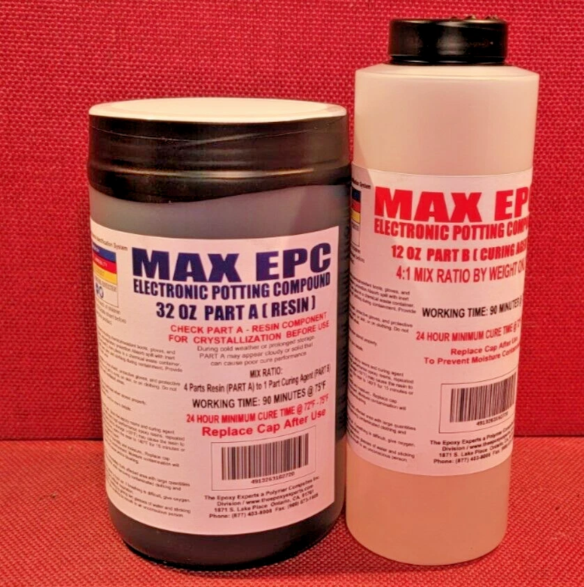 MAX EPOXY RESIN SYSTEMS Epoxy Potting Compound 4 Large & Thick Pours -Low Exotherm Thermally Conductive