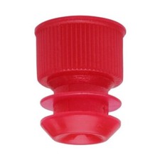 Test Tube Cap, Flange Type, 13mm, Red, Karter Scientific 207Y3 (Pack 25)