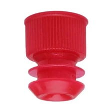 Test Tube Cap, Flange Type, 13mm, Red, Karter Scientific 207Y3 (Pack 25)