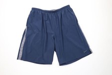 Vintage Nike Mens 2XL XXL Travis Scott Mini Swoosh Lined Running Shorts Blue