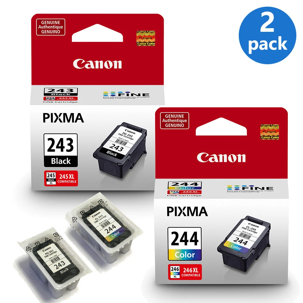 Genuine Canon PG 243 CL 244 Ink Cartridge Set TR4520 TS4522 TS3320 MG2522 TS302