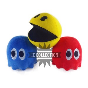 Pac man plush set 3 pacman pac-man puppet with blinky namco pixels doll plush | eBay