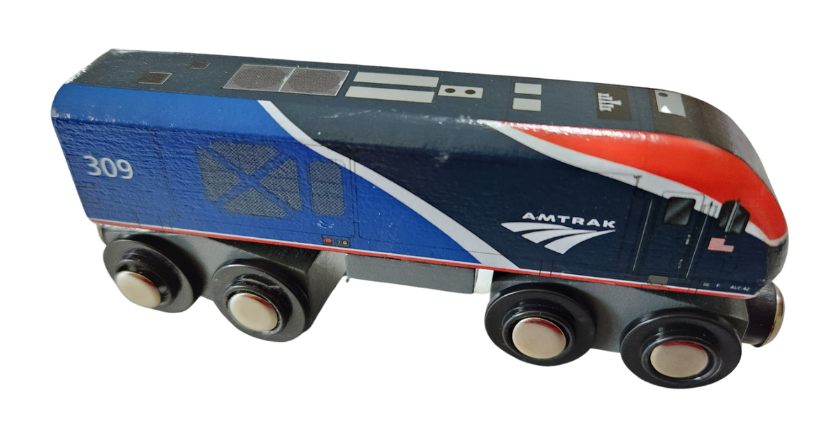 Amtrak ALC-42 Siemens Charger Wooden Train Locomotive Engine #309