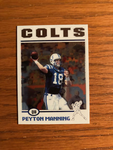2004 Topps Chrome Football Peyton Manning Card #1 HOF Indianapolis Colts