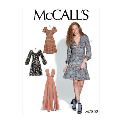 McCall s Kleid Schnittmuster M7802