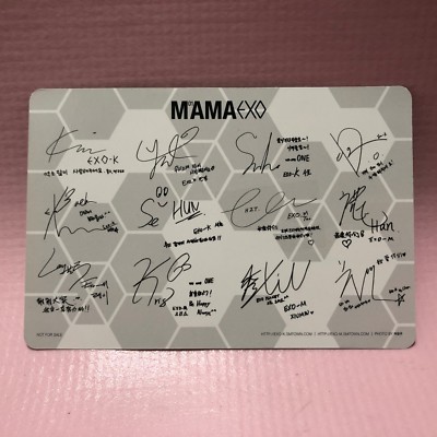 EXO 官方照片卡第一张迷你专辑MAMA 照片卡组版版版韩国压榨机| eBay