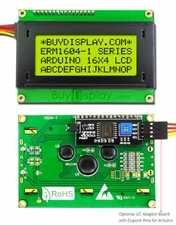 Yellow IIC/I2C Serial Character 16x4 LCD Display Module for Arduino w/Library