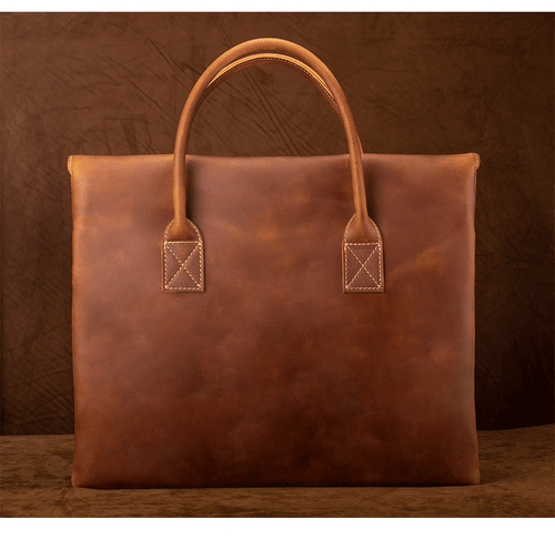 Maletín de mano de piel de caballo loco para hombre bolso de negocios ligero - Imagen 16 de 22