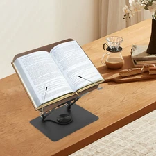 Adjustable Metal Book Holder Portable Foldable Desk Book Stand for Reading