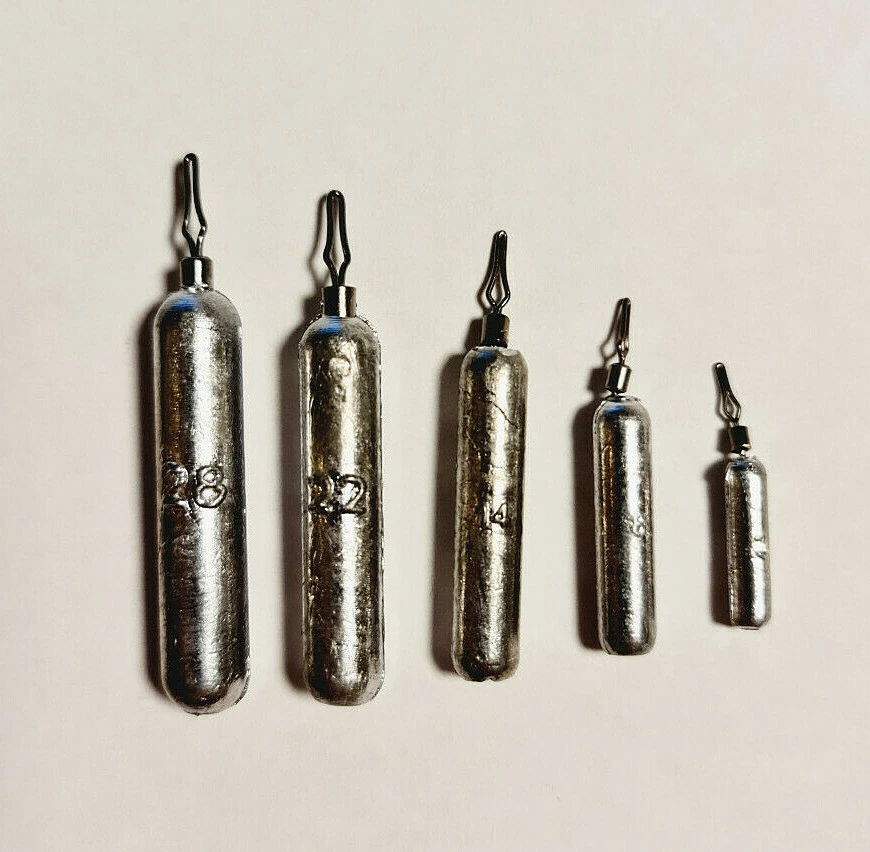 5 x DROP SHOT BLEI FINESSE STABBLEI 3-28g MIT KLEMMWIRBEL, LANG, DROPSHOT LEAD