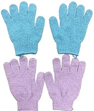 Exfoliating Spa Bath Gloves Shower Soap Clean Hygiene Body Scrub Loofah 2 Pair 