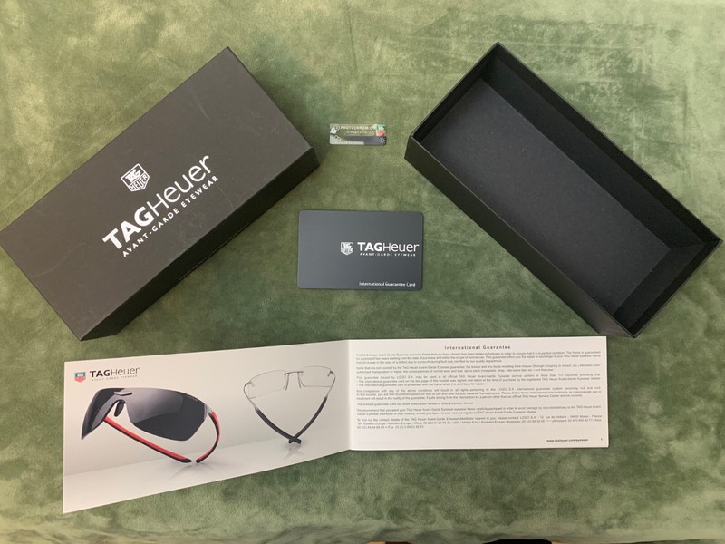 TAG HEUER AVANT GARDE  EYEWARE Empty Outer box color black for Eyeglasses w/ext 