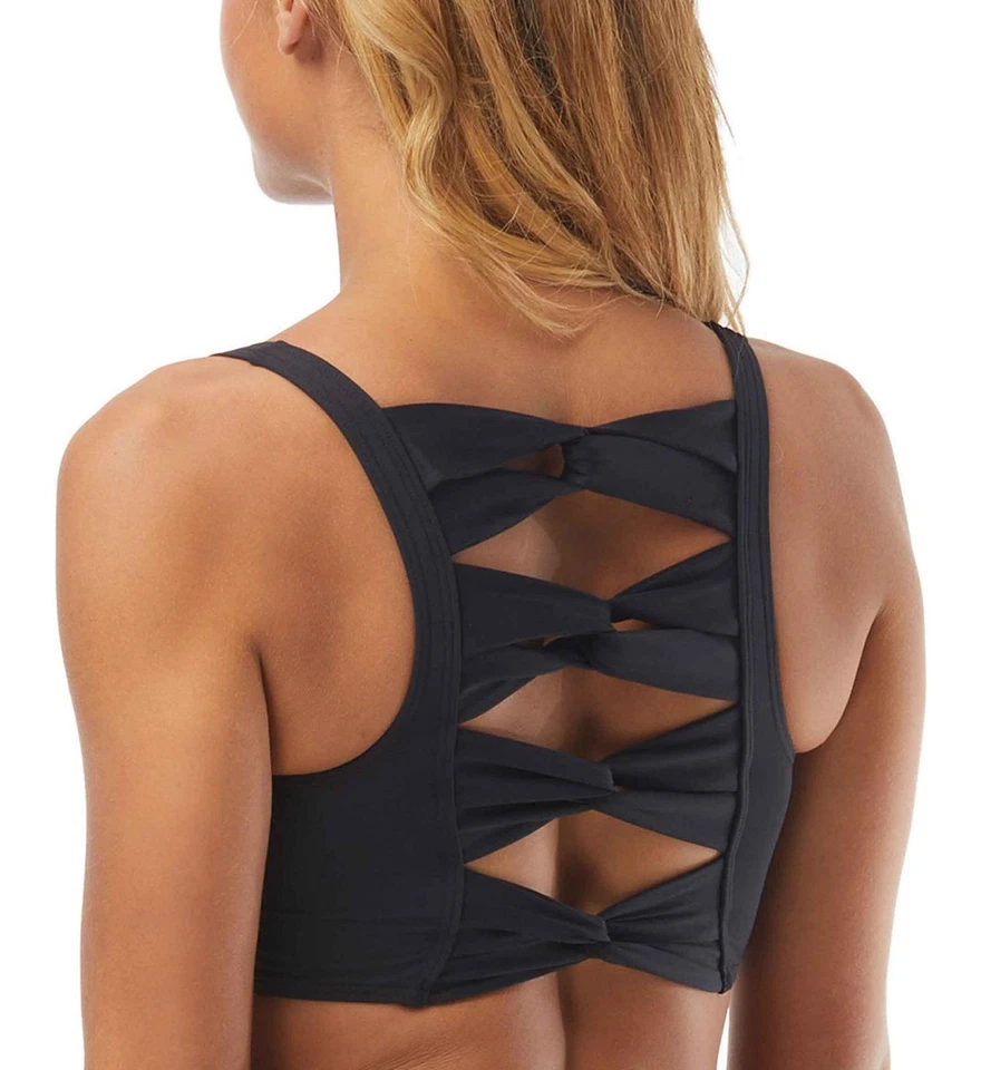 Carmen Marc Valvo 283930 Square-Neck Twist-Back Cropped Bikini Top, Size MD - Image 2 of 2