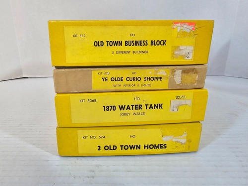 4 Suydam Building Kits HO Scale Train Old Town Business Block Homes Water Tank - Picture 4 of 10