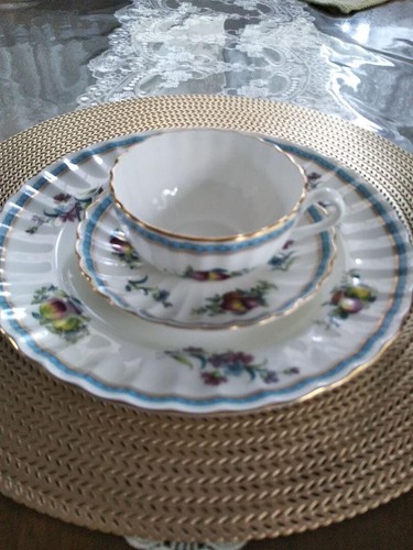 Spode Trapnell Sprays Cup Saucer Plate 23cm Trio Set - Picture 16 of 18