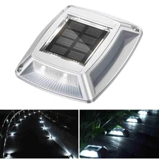 1-8PC LED Solar Power Wall Lights Outdoor Garden Yard Door Fence Deck Decor Lamp