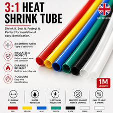 Heat Shrink 0.6mm - 50mm 2:1 & 3:1 Various Colours Tubing Tube Sleeving
