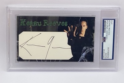 Keanu Reeves Autogramm The Matrix PSA DNA 1/1 One Of One NEO Auto Signature