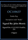 Funko #1596 “Andy” Pixar Toy Story, signed John Morris, OCCelebrity COA — photo 5