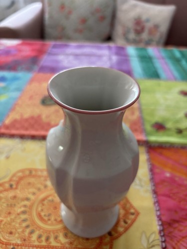 KPM Royal Bavaria Vase ca 17 cm mit rosa Rand