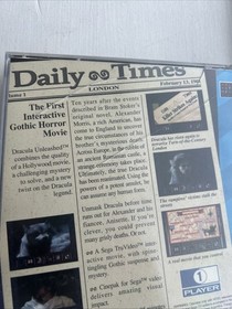 Dracula Unleashed (Sega CD, 1993) Authentic Tested Game Discs & Manual