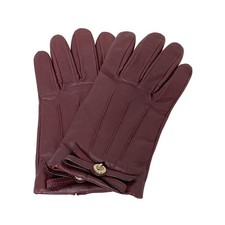 COACH - Bordeaux Leather Women's Gloves