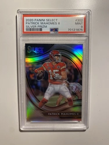 2020 Panini Select Field Level Patrick Mahomes II #302 Silver Prizm PSA 9