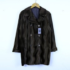 Vintage 90er Jahre Mantel Größe M Damen Kunstfell Polyester braun