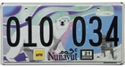 2021 Nunavut Passenger License Plate #010 034 No Reserve