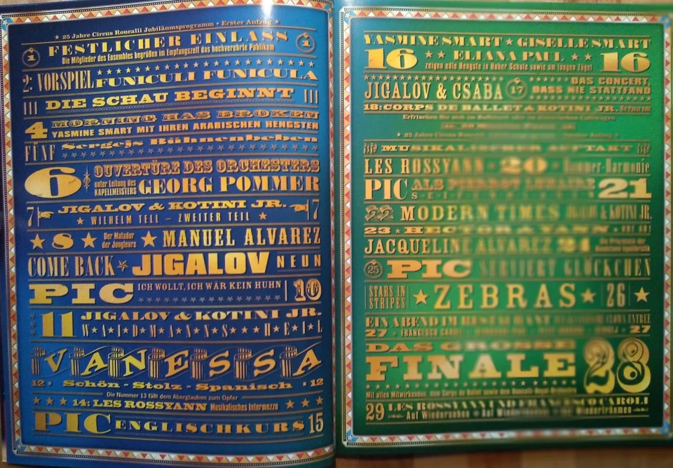 Programm Circus Roncalli 2001 - Bild 3 von 4
