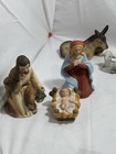 Vintage 9Pc Ceramic Bisque Nativity Scene Homco #5216, 7.5" Tall Figures  — photo 2