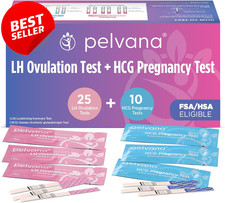 Ovulation  Pregnancy Test Kit 25 LH  10 HCG Strips Fertility Combo 35ct - US