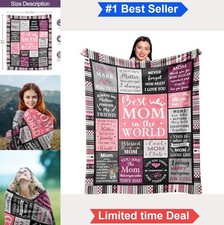 Soft Flannel Throw Blanket 60x50 Inches Gift for Mom from Daughter Son