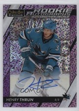 2023 O-Pee-Chee Platinum Rookie Violet Pixels 82/99 Henry Thrun #R-HT Auto 14sg