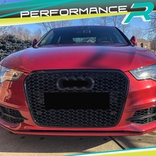 RS6 Optik Schwarz Wabengrill Kühlergrill für Audi A6 S6 C7 4G Limo Avant 11-14