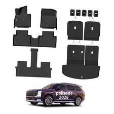 All Weather Car Floor Mats Cargo Liner with Backrest Mat for 2026 Palisade 7