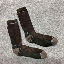 Smartwool Socks Mens Large Brown Hike Mid Calf Wool Hiking Outdoor Warm