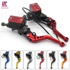 CNC Universal 7/8" Motorcycle Brake Clutch Master Cylinder Hydraulic Levers Red