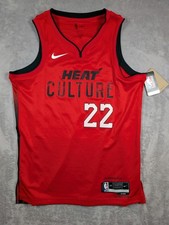 Miami Heat NBA Nike Jersey Mens Large Red #22 Butler Heat Culture City Teamwear
