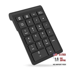 Bluetooth Wireless Number Pads, Numeric Keypad 22 Keys Portable Financial Black