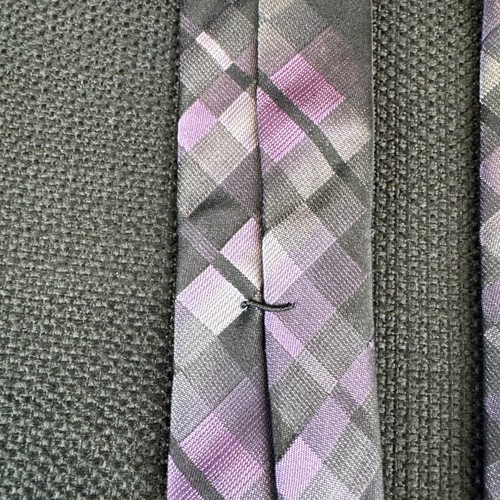 Calvin Klein Purple Geometric X-long Men's Tie 100% Silk 62"x3.75" XL Necktie - Picture 10 of 12