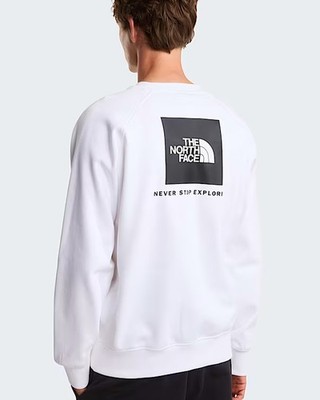  Sweatshirt Pullover Rundhals HERREN The North Face Weiß RAGLAN REDBOX Crew 