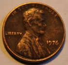 1976-P Lincoln Memorial Cent — photo from another recent sale