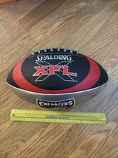 XFL Spalding Full Size Football - Black Red Silver Metallic Chicago Enforcers