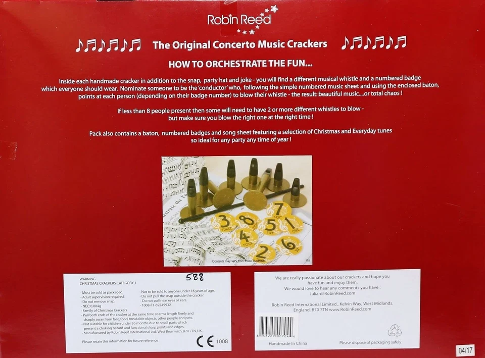 Juego de 8 galletas navideñas musicales de concierto Robin Reed Foto 3 de 3