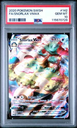 Snorlax VMAX graded PSA 10 for sale on eBay