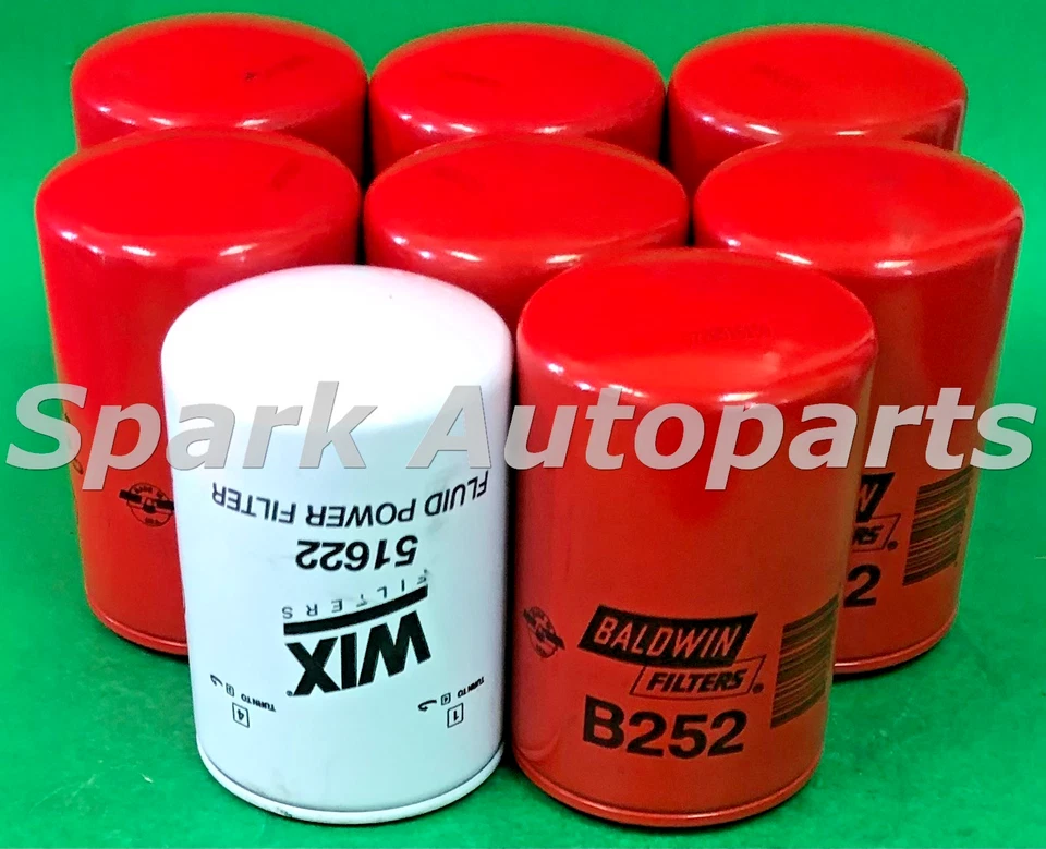 Lot of 8 Transmission Filter WIX 51622 BALDWIN B252 For KENWORTH, MACK — 第 2/3 张图片