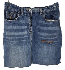 Vintage Baby Phat Denim Skirt Junior 13/14 Blue Med/Dark Wash